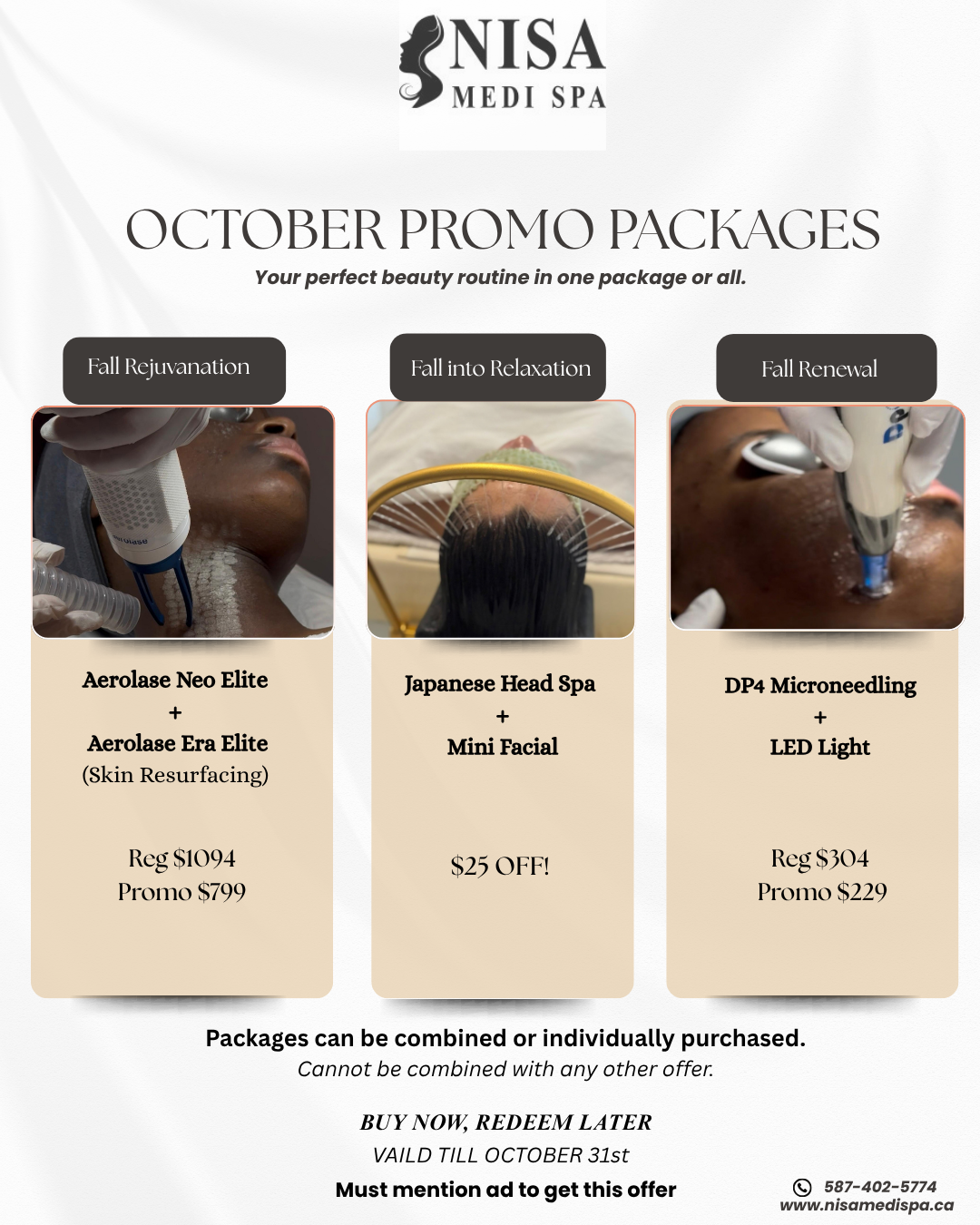 October Promo Packages